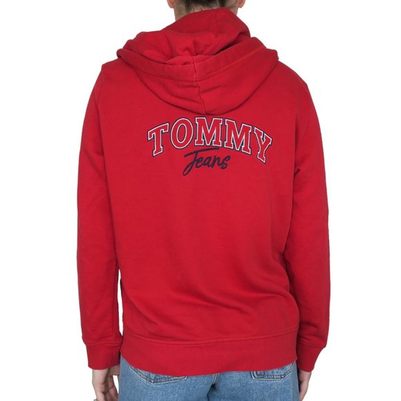 Tommy Jeans Embroidered Spellout Red Jacket - Picture 1 of 9